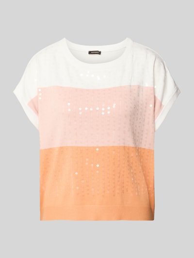 More & More Strickpullover mit gerippten Abschlüssen Apricot 2