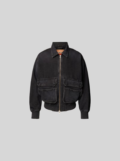 Diesel Jeansjacke mit Reißverschluss Black 2