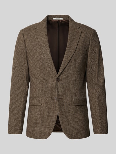 Selected Slim Fit Sakko mit Pattentaschen aus Wolle Dunkelbraun 2