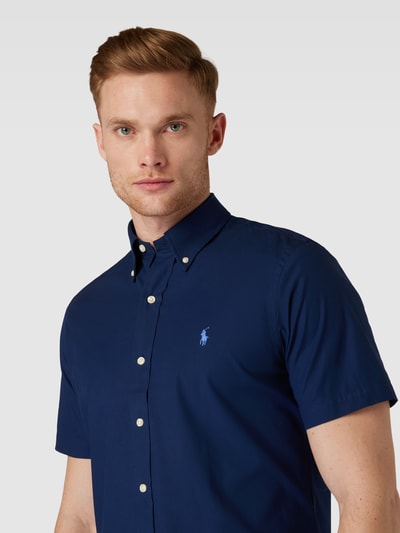 Polo Ralph Lauren Koszula w jednolitym kolorze z wyhaftowanym logo Granatowy 3