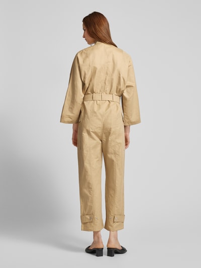 Weekend Max Mara Jumpsuit mit Stehkragen Modell 'FASTO' Beige 5