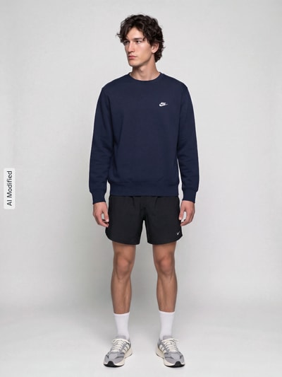 Nike relaxed fit sweatshirt van katoenmix Donkerblauw - 1