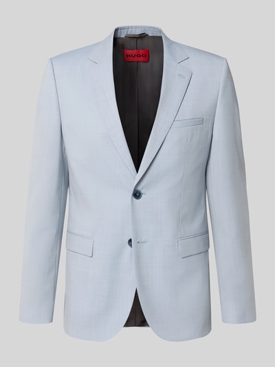 HUGO Marynarka garniturowa o kroju super slim fit z mieszanki żywej wełny model 'ARTI' Jasnoniebieski 2