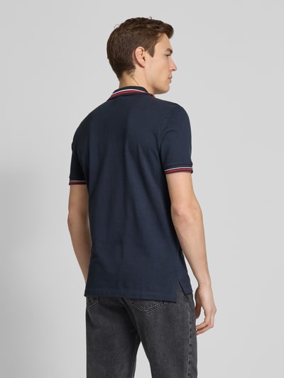 Geox Poloshirt mit Label-Stitching Modell 'Piquee' Marine 5