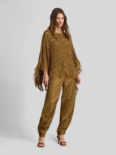 Lauren Ralph Lauren Relaxed Tapered Cargohose aus Vikose-Leinen-Mix Camel 1