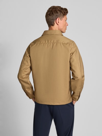 Casual Friday Regular Fit Hemdjacke mit Viskose-Anteil Modell 'Marco' Beige 5