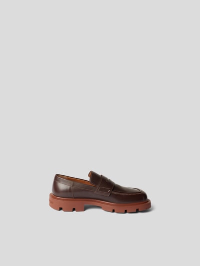 Maison Margiela Penny-Loafer mit Kontrastnähten Mittelbraun 5