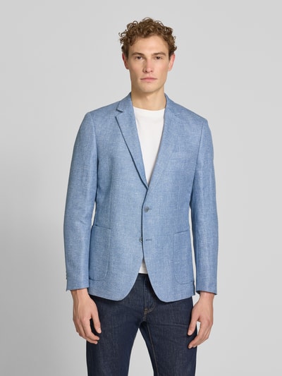 s.Oliver BLACK LABEL Regular Fit Anzugsakko aus Leinen-Mix Hellblau 4