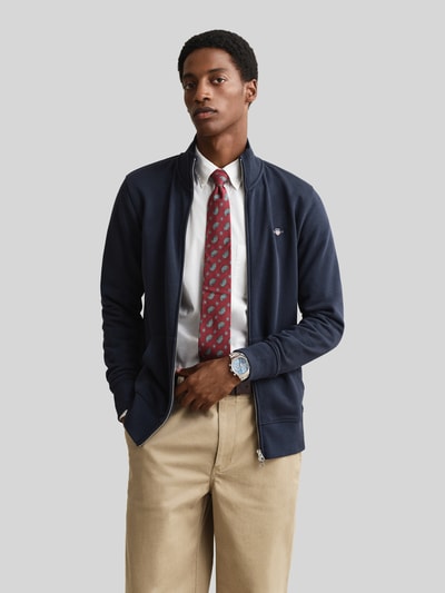 GANT Regular Fit Sweatjacke aus Baumwoll-Mix Marine 4