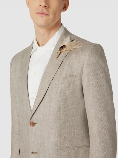 CG - Club of Gents 2-knoops colbert met siergarnering, model 'Paul' Beige - 3