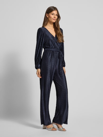 Vila Jumpsuit mit V-Ausschnitt Modell 'PLUSA' Marine 1