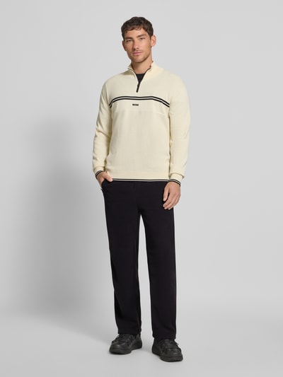 BOSS Green Regular fit sweatpants met tunnelkoord aan de binnenkant Zwart - 1