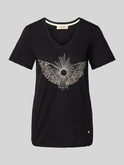 MOS MOSH T-Shirt mit Label-Detail Modell 'Gethi' Black 2