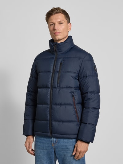 Tom Tailor Regular fit gewatteerd jack met opstaande kraag Marineblauw - 4