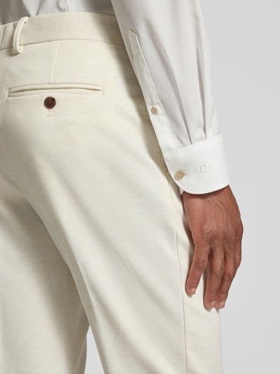 SELECTED HOMME Slim fit pantalon met structuurmotief, model 'AITOR' Offwhite - 3