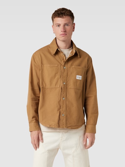 Calvin Klein Jeans Freizeithemd mit Label-Detail Beige 4