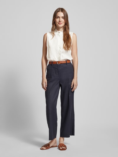 Tommy Hilfiger Linnen blousetop met ruches Wit - 1