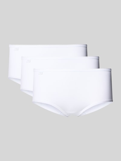 Produktfoto, Slip mit Label-Detail im 3er-Pack von Sloggi in Weiß, aus Material-Mix mit Stretch-Anteil und körpernaher Passform.