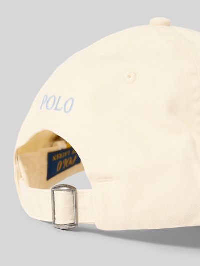 Polo Ralph Lauren Baseballpet met logostitching Ecru - 3