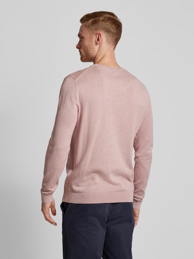 Tom Tailor Gebreide pullover met labelstitching, model 'BASIC' Roze - 5