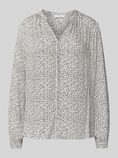 More & More Regular fit blouse van viscose met V-hals Wit - 2