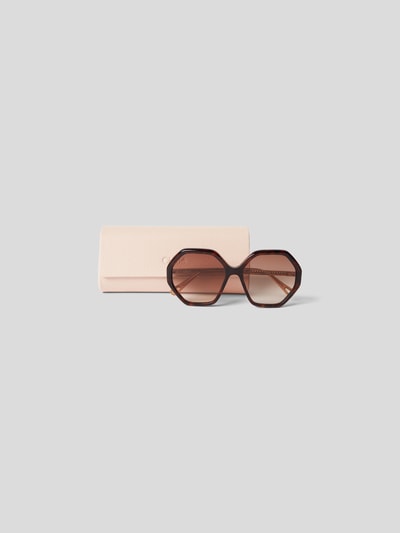 Chloé Sonnenbrille mit Brand-Details Mittelbraun 6