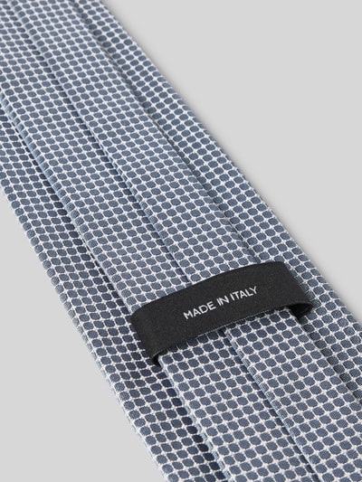 BOSS Zijden stropdas met All-over motief Blauw - 3