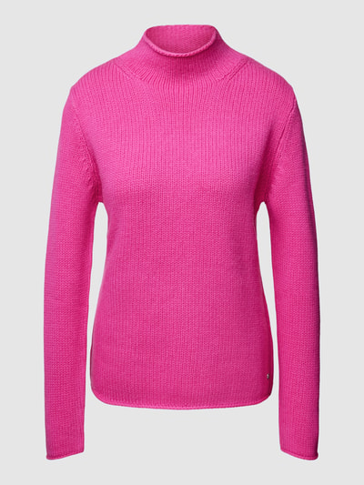 Fynch-Hatton Strickpullover mit Stehkragen Modell 'Basic' Rosa 2