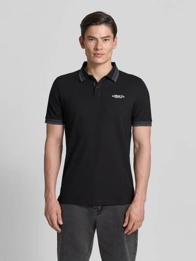 s.Oliver RED LABEL Regular Fit Poloshirt aus Baumwoll-Mix Black 4