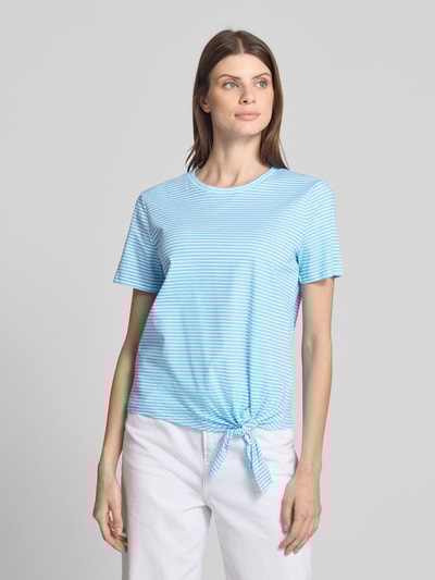 Tom Tailor Denim Regular Fit T-Shirt mit Knoten Detail Hellblau 4