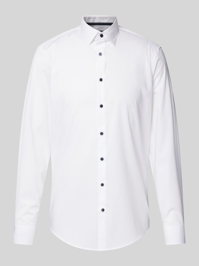 Jake*s Koszula biznesowa o kroju slim fit z kołnierzykiem typu kent Biały 2