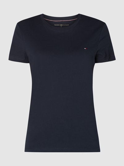 Tommy Hilfiger T-Shirt aus Organic Cotton mit Logo-Stickerei Dunkelblau 2