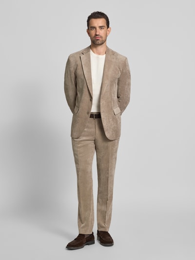 Christian Berg Men Regular Fit Sakko mit Reverskragen und Pattentaschen Beige 1