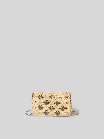 Rabanne Handtasche mit Lochstickerei Beige 2