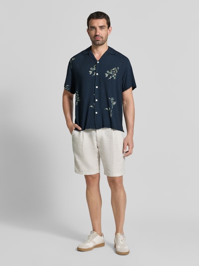 Selected Homme regular fit vrijetijdsoverhemd van pure viscose model 'TERRY' Marineblauw - 1