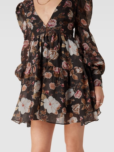 Bardot Sukienka mini z kwiatowym wzorem model ‘REIGN’ Czarny 3