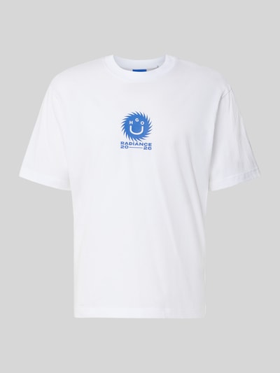 HUGO Blue Regular Fit T-Shirt aus reiner Baumwolle Modell 'Nunarix' Weiss 2