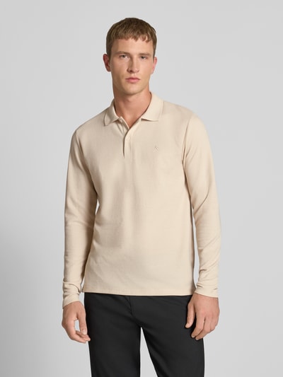 Jack & Jones Regular Fit Poloshirt mit Strukturmuster Modell 'AUSTIN' Beige 4