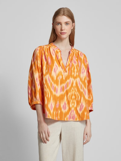 Oilily Bluse mit Tunikakragen Modell 'BARABAS' Orange 4