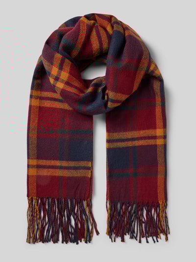 MCNEAL Sjaal met rafels Donkerrood - 1