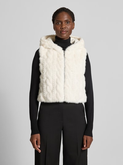 monari Gilet met capuchon Offwhite - 4