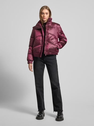 Pepe Jeans Steppjacke mit Stehkragen Modell 'FLORA' Aubergine 1