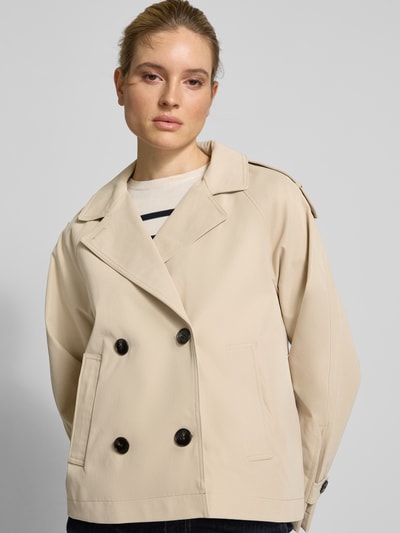 Tom Tailor Regular Fit Trenchjacke aus wasserabweisendem Material Beige 3