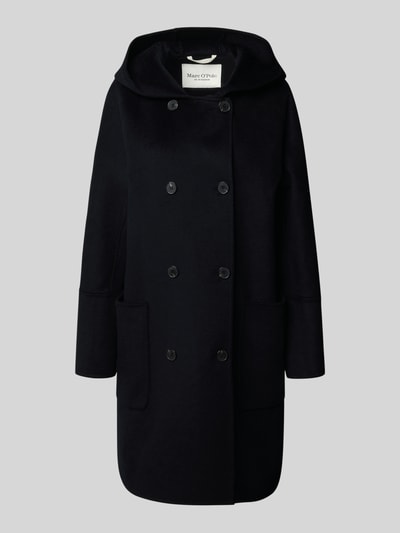 Marc O'Polo Relaxed fit lange jas van wolmix Marineblauw - 2