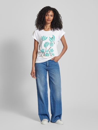 Soyaconcept T-Shirt mit Motiv- und Statement-Print Modell 'BABETTE' Weiss 1