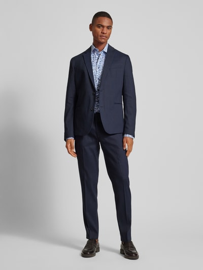 Eterna Slim Fit Slim Fit Business-Hemd mit floralem Muster Bleu 1