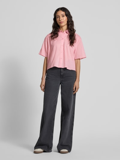 Jake*s Casual Boxy Fit Bluse mit 1/2-Arm Fuchsia 1