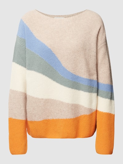 Armedangels Strickpullover im Colour-Blocking-Design Sand Melange 2