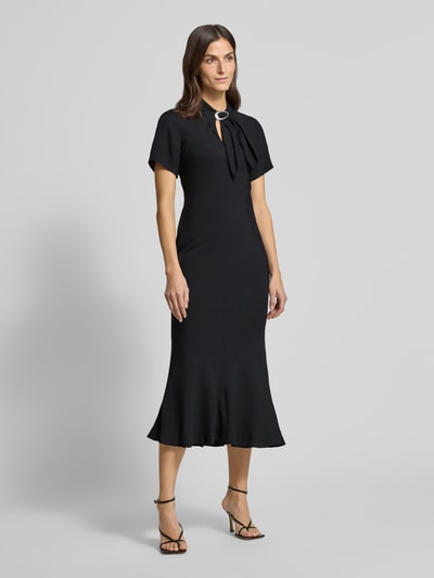 HUGO Smalle maxi-jurk van pure viscose, model 'KIWENI' Zwart - 1