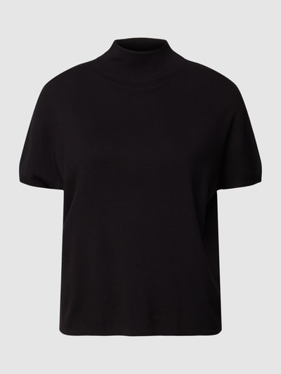 comma T-shirt in tricotlook Zwart - 2